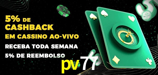 Promoções do cassino ao Vivo pv77
